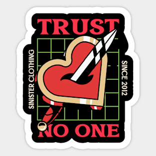 Trust No One Tattoo Sticker